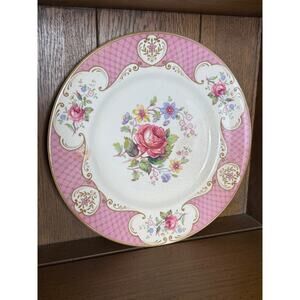 Vintage Myott Staffordshire England "Staffordshire Rose - Pink" Dinner Plate